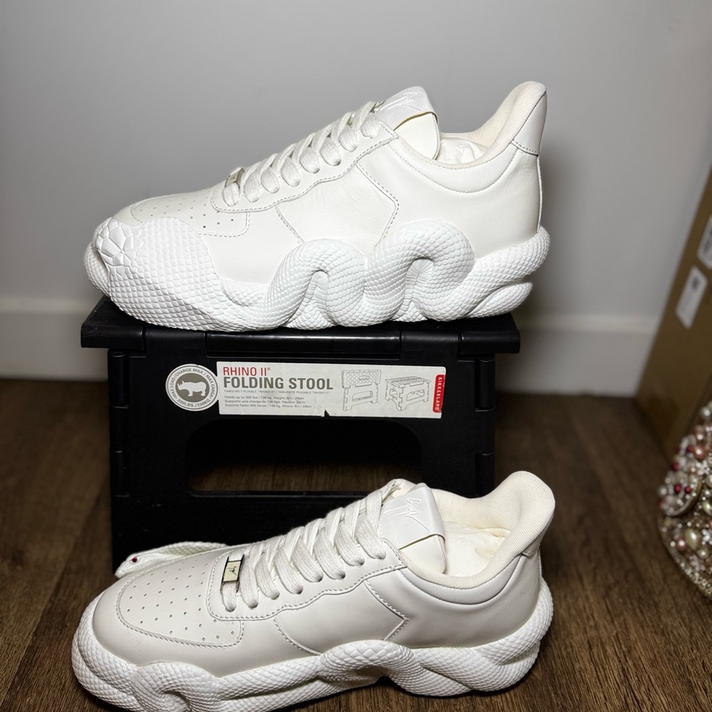 Giuseppe Zanotti Cream Cobras Sneakers Authentic